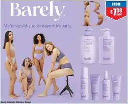 Chemist Warehouse Barely Intimate Skincare Range offer