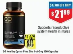 Chemist Warehouse GO Healthy Oyster Plus Zinc 1 A Day offer