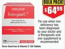 Chemist Warehouse Ferro Grad Iron & Vitamin C offer