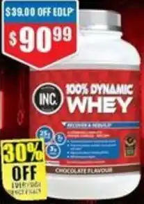 Chemist Warehouse INC 100% Dynamic Whey Chocolate offer