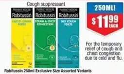 Chemist Warehouse Robitussin Exclusive Size Assorted Variants offer