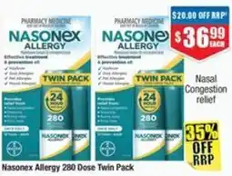 Chemist Warehouse Nasonex Allergy 280 Dose Twin Pack offer