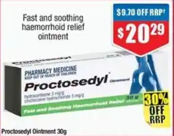 Chemist Warehouse Proctosedyl Ointment offer