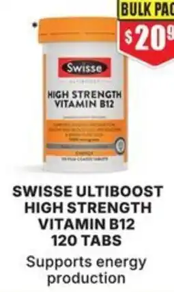 Chemist Warehouse Swisse ultiboost high strength vitamin b12 120 tabs offer