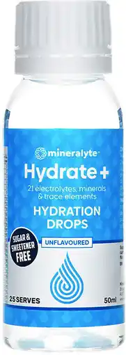 healthylife Mineralyte Hydrate+ Hydration Drops Unflavoured offer