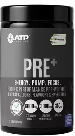 healthylife ATP Science PrePlus Pre-Workout Powder Blueberry Blackcurrant offer