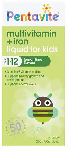 healthylife Pentavite Kids Multivitamin + Iron Liquid offer