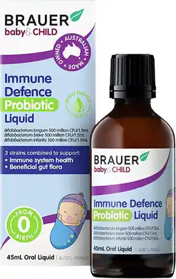 healthylife Brauer Baby & Child Immune Defence Probiotic Liquid for Infants offer