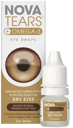 healthylife Nova Tears + Omega3 Lubricating Eye Drops offer
