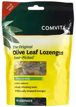 healthylife Comvita Olive Leaf Lozenges 40 Lozenges offer
