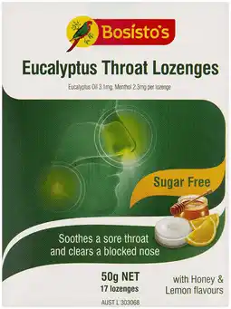 healthylife Bosisto's Eucalyptus Throat Lozenges Sugar Free offer