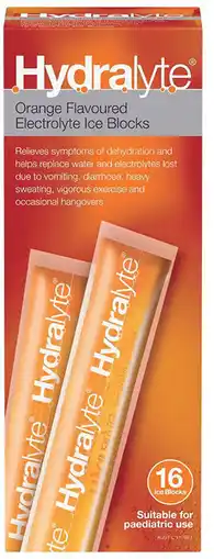 healthylife Hydralyte Electrolyte Ice Blocks Orange offer