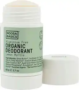 healthylife Noosa Basics Lemon Myrtle Deodorant Stick offer