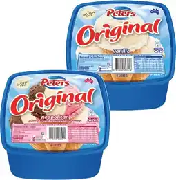 IGA Peters Original Ice Cream Selected Varieties offer