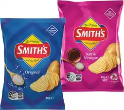IGA Smith’s Crinkle Cut Chips Selected Varieties offer