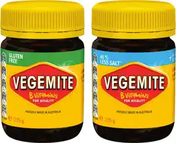 IGA Vegemite Gluten Free or 40% Less Salt 235g offer