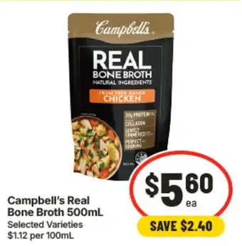 IGA Campbells Real Bone Broth offer