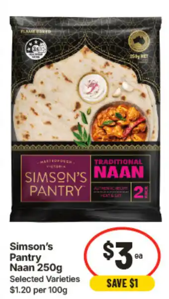 IGA Simsons Pantry Naan offer