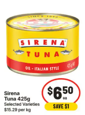IGA Sirena Tuna offer