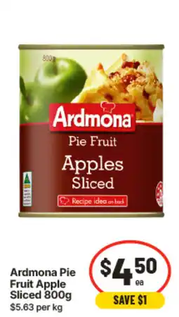 IGA Ardmona Pie Fruit Apple Sliced offer