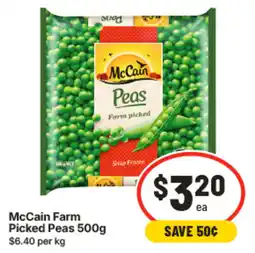 IGA McCain Farm Picked Peas offer