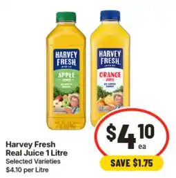 IGA Harvey Fresh Real Juice offer