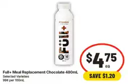 IGA Full+ Meal Replacement Chocolate offer