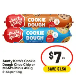 IGA Aunty Kaths Cookie Dough Choc Chip or M&Ms Minis offer