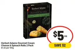 IGA Herbert Adams Gourmet Cream Cheese & Spinach Rolls offer