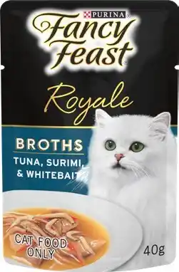 IGA Purina Fancy Feast Royale Broths Tuna, Surimi & Whitebait Wet Cat Food offer