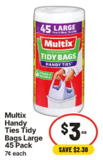 IGA Multix Handy Ties Tidy Bags Large offer