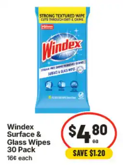 IGA Windex Surface & Glass Wipes offer