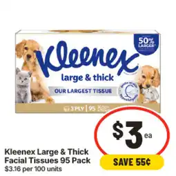 IGA Kleenex Large & Thick Facial Tissues offer