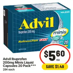 IGA Advil Ibuprofen Minis Liquid Capsules offer