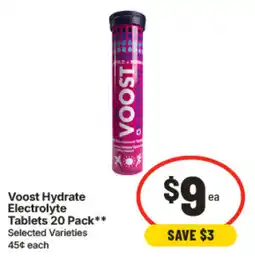 IGA Voost Hydrate Electrolyte Tablets offer