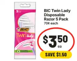 IGA BIC Twin Lady Disposable Razor offer