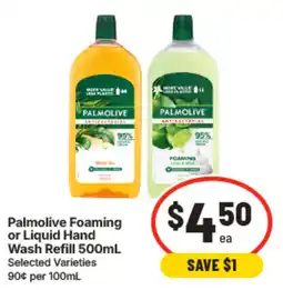 IGA Palmolive Foaming or Liquid Hand Wash Refill offer