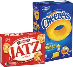 IGA Cheezels Box 125g or Arnott’s Jatz or Clix 225-250g Selected Varieties offer