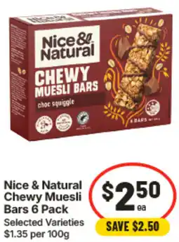 IGA Nice & Natural Chewy Muesli Bars offer