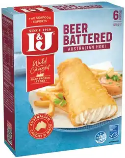 IGA I&J Beer Battered Australian Hoki Selected Varieties offer