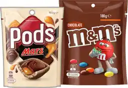 IGA M&Mʼs 120‑180g, Pods 160g or Maltesers 120‑140g Share Pack Selected Varieties offer