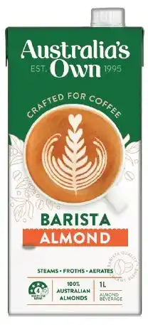 IGA Australia’s Own Barista Almond or Oat Milk 1 Litre offer