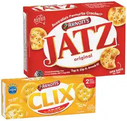 IGA Arnott’s Jatz 170-225g or Clix 250g Selected Varieties offer