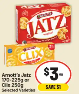 IGA Arnott’s Jatz or Clix offer