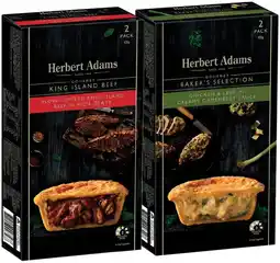 IGA Herbert Adams Gourmet Pies or Sausage Rolls 2 Pack Selected Varieties offer