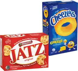 IGA Cheezels Box 125g, Arnott’s Jatz 225g or Clix 250g Selected Varieties offer