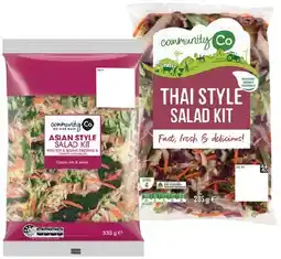 IGA Community Co Asian 335g or Thai 285g Salad Kit offer