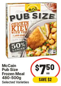 IGA McCain Pub Size Frozen Meal offer