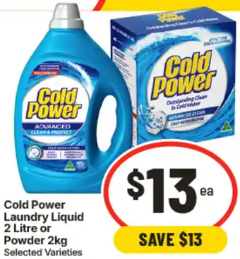 IGA Cold Power Laundry Liquid or Powder offer