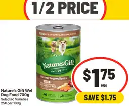 IGA Nature’s Gift Wet Dog Food offer